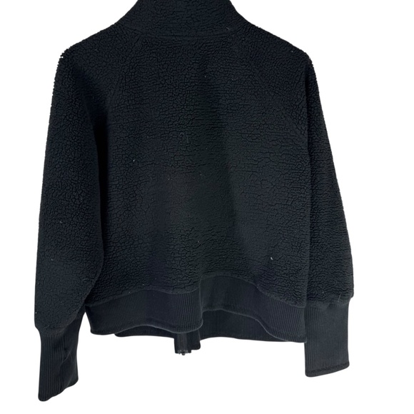 Athleta Black Zip Front High Neck Fleece Jacket Sz 2X - Picture 3 of 7